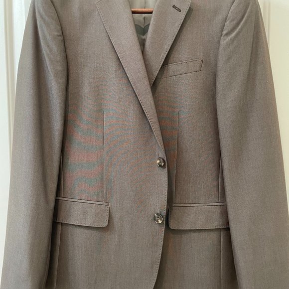 JF J Ferrar Slim Light Brown Sport Coat, 42R - Picture 1 of 8